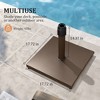 Pellebant Outdoor Market Umbrella Base Holder Square Concrete / Cement Metal - 2 of 4