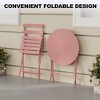 Bistro Table and Chairs Set, 3 Piece Foldable Patio Furniture Set, Outdoor & Indoor Bistro Set for Patio Balcony Porch Poolside, 2 Chairs and 1 Table - 4 of 4
