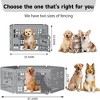 NAYSAYE Dog Pet Playpen Gate for Dogs Cats Safe Secure Indoor Outdoor Pet Fence with Gate Easy to Clean Keep Pets Secure, Gray, 67.24"*67.24"*23.7" - 3 of 4