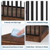 55" Dog Crate Furniture for Medium Large Dogs, Heavy Duty Wooden Kennel Furniture with Sliding Door & 2 Bowls, Dog Cage TV Stand End Table for Indoor - 4 of 4