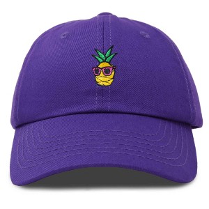 Dalix Pineapple Embroidered Cap Cotton Baseball Summer Cool Dad Hat Mens - 1 of 4