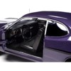 1970 Plymouth Duster 340 Violet Metallic with Black Stripes "Mecum Auctions" 1/18 Diecast Model Car by Auto World - 4 of 4