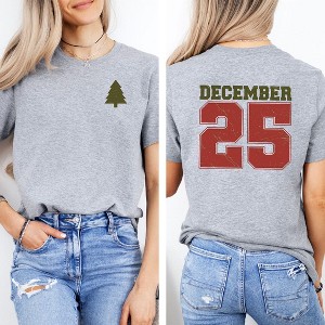 Simply Sage Market Women's December Twenty Fifth Front and Back Short Sleeve Graphic Tee - 1 of 4