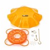 Birds Choice 12oz Oriolfest Translucent Top Weatherguard Oriole Bird Feeder 13" Orange: Polycarbonate, Easy to Hang, Weather-Resistant - 4 of 4
