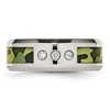 Chisel Stainless Steel Polished Camouflage 1/10 Carat Diamond 8mm Band Ring - 4 of 4