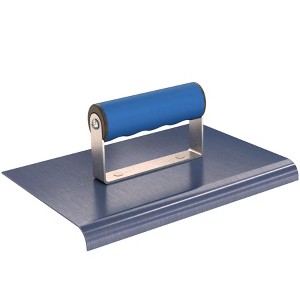 Bon Tool 22-734 Edger - Blue Steel 9-inch X 6-inch - 1/2-inch Radius 5/8-inch Lip Comfort Grip Handle - 1 of 2