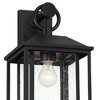 John Timberland Califa Mission Outdoor Wall Light Fixture Black Metal 18" Clear Seedy Glass for Post Exterior Barn Deck House Porch Yard Patio Home - 3 of 4