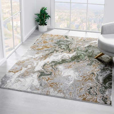 Luxe Weavers Marble Swirl Abstract Area Rug