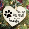 AuldHome Design Pet Memorial Christmas Ornament;  Wood Heart-Shaped Cat/Dog Bereavement Gift - 2 of 4