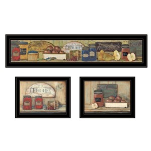 Country Kitchen Framed Wall Art,Modern Home Decor 3 Piece Vignette for Living Room, Bedroom & Farmhouse Wall Decoration by Pam Britton - 1 of 4