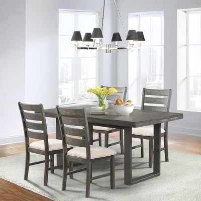 Picket House Furnishings Sullivan Side Chair Set Cream : Upholstered Ladder-Back, Polyester, Wood Frame