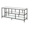 55 Inches Blackened Bronze Metal/Glass TV Stand - Henn&Hart - 3 of 4