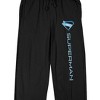 Superman 2025 Chrome Logo Adult Black Sleep Pajama Pants - 2 of 4