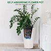 22.5 Inch Tall Diamond Planters (Set of 2), Self-Watering with Water Level Monitor & Wheels, Flower Pots for Patio, Living Room - 4 of 4