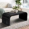 Coolbibila Farmhouse Vintage Crafts Coffee Table,Leisure Coffee Table With MDF Tabletop,Curved Art Deco Design Solid Wood Coffee Table - 2 of 4