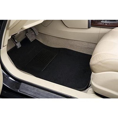Black All-Weather Carpet Vehicle Floor Mats with Vinyl Heel Pad