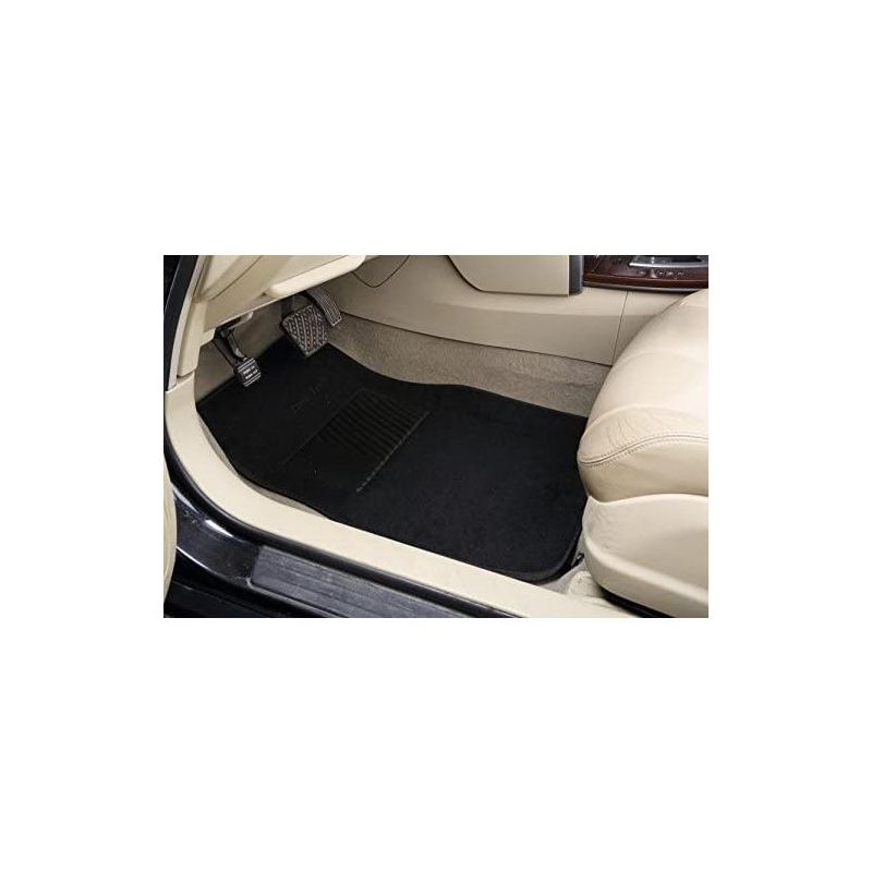 Zone Tech All Weather Carpet Vehicle Floor Mats- 4-Piece Black Plus Vinyl Heel Pad for Protection - Driver Seat, Passenger Seat and Rear Floor Mats, 4 of 7