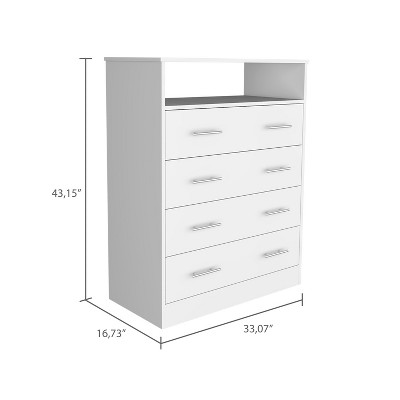 Okak 3/4-Drawer Open Shelf Storage Dresser Versatile Organizer for Small Spaces Modern Home Office/Bedroom Furniture