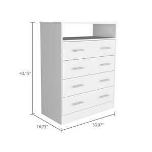 Okak 3/4-Drawer Open Shelf Storage Dresser Versatile Organizer for Small Spaces Modern Home Office/Bedroom Furniture - 1 of 4