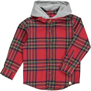 Boy's Dyer Hooded Long Sleeve Woven Shirt - ME & HENRY - 1 of 1