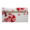 Disney Wallet, Envelope Foldover, Mickey Mouse Peppermint Candy Swirl Ears Icon Scattered, Vegan Leather - 3 of 4