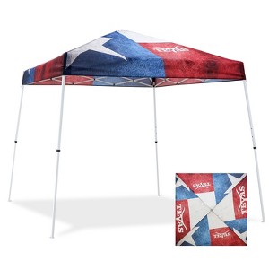 EAGLE PEAK Slant Leg Pop-up Canopy Tent Easy One Person Setup Instant Outdoor Beach Canopy Folding Portable Sports Shelter - 1 of 4