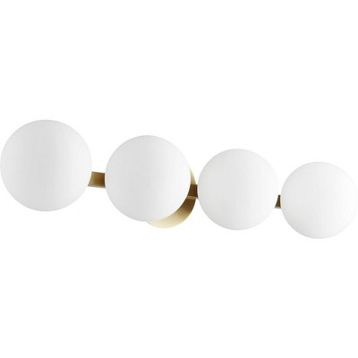 Quorum Lighting 4 - Light Vanity in  Aged Brass