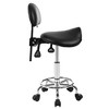 Lycvki Ergonomic Adjustable Saddle Rolling Stool with Back Support with Foot Rest - 2 of 4