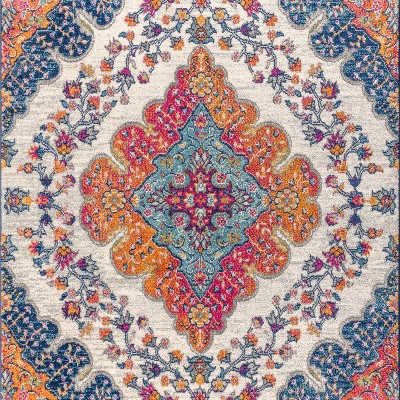 Urban Retreat Boho Vintage Medallion 3' x 5' Blue Area Rug