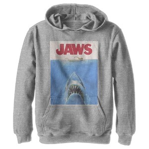 Boy's Jaws Retro Distressed Poster Pull Over Hoodie - 1 of 4