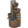 John Timberland Rustic Outdoor Floor Water Fountain with Light LED 29" High Cascading Urn for Yard Garden Patio Deck Home - image 4 of 4