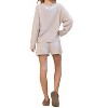 Women's Cozy Soft Top Set Shorts - Blue B - 2 of 3