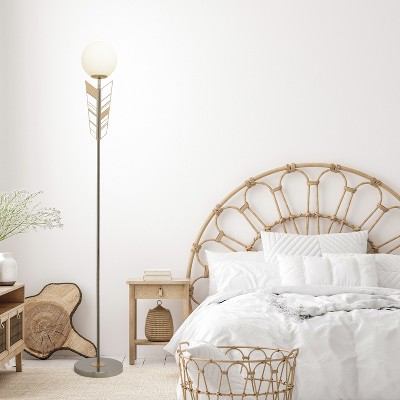 Elegance 65.5'' Gold and Silver Arrow Candlestick Floor Lamp