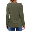 Imily Bela Womens Long Sleeve T Shirts Casual V Neck Color Block Tunic Tops Loose Basic Top - 3 of 4