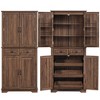 Zeus & Ruta 71" Tall Farmhouse Kitchen Pantry Cabinet with 3 Pull-Out Organizers, 6 Door Shelves & 2 Drawers - 2 of 4