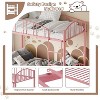 Loft Bed/Bunk Bed Twin Size with Ladde and Arched Guardrail, Heavy Duty Metal Bed Frame for Kids and Adults, Small Space Saving Design - 4 of 4