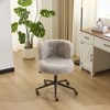 Karl Home | Plush Velvet Swivel Chair Antique Bronze Base With Wheels - 2 of 4