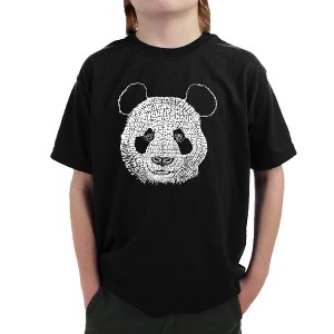 LA Pop Art Boy's Word Art T-shirt - Panda - 1 of 4