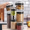Prepara Evak Fresh Saver Short Vacuum Seal Canisters, Small - Grip Handle Lid, BPA Free Twin-Valve Airtight Jar for Coffee, Tea, Snacks (2-Pack) - 3 of 4