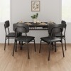Dining Table Set for 4 with Storage Rack, 5-Piece Kitchen Table and Upholstered Chairs of 4, Tabletop & Heavy-Duty - 3 of 4