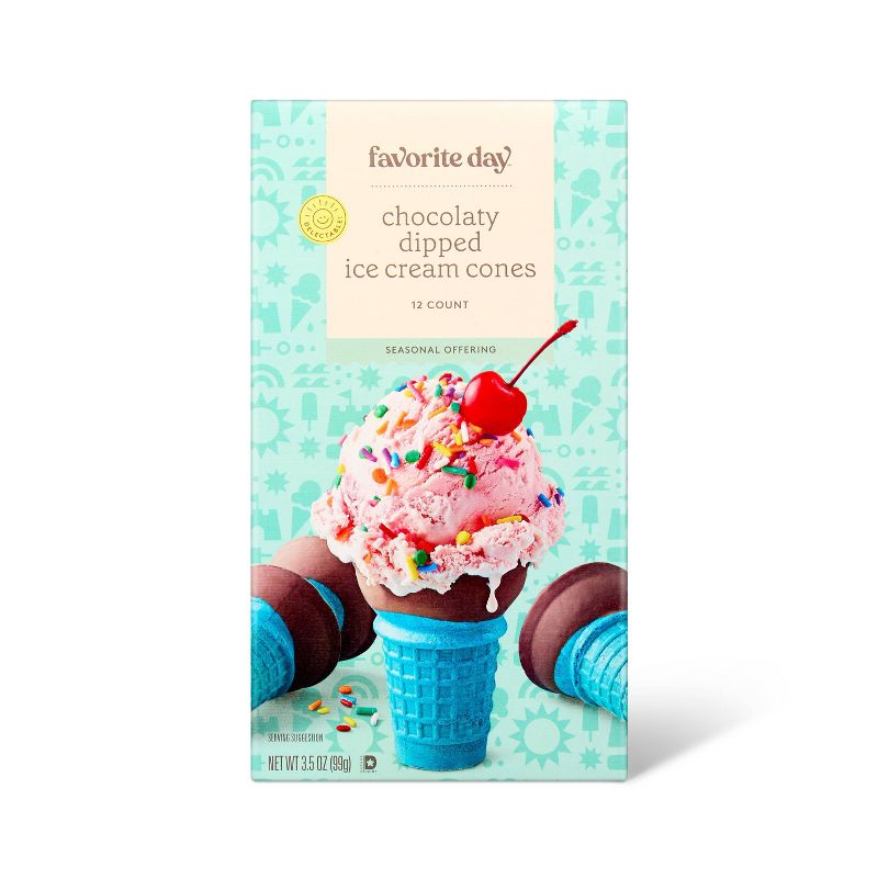 Chocolate Dipped Blue Ice Cream Cones - 3.5oz - Favorite Day&#8482;, 1 of 5