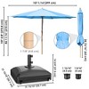 Yescom 13ft XL Heavy Duty Solid Wood Outdoor Patio Umbrella with Base Parasol Wheels Stand for Bistro Market Table Garden Deck Yard Poolside - 2 of 4