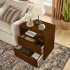 KWPZQEB Nightstand with Charging Station, Bed Side Table with 2 Drawers & Open Shelf, Mid Century Modern End Table for Living Room, Bedroom - 3 of 4