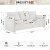 Comfy Sofa Couch,Modern Upholstered Chenille Fabric Sofa,Comfortable And Durable-Maison Boucle - 4 of 4