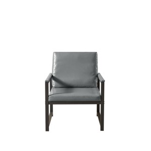 GlasFlength Accent Chairs Modern Tech Fabric Armchair with Padded Armrests Simple Design for Living Room Office, Gray, 29.13"*27.95"*36.22" - 1 of 4