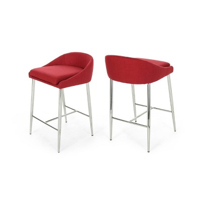 Red bar stools target new arrivals