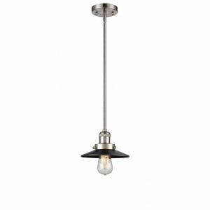 Railroad - 1 Light Stem Hung Mini Pendant In Traditional Style-8 Inches Tall and 8 Inches Wide - 1 of 1