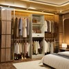 Aheaplus 8 FT Closet Organizer with Extendable Hanging Rod, Wood Closet System with Drawer - 2 of 4