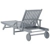 vidaXL Sunlounger Grey Solid acacia wood Extra Long - 4 of 4