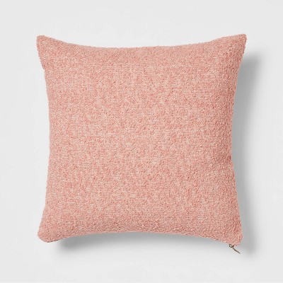 Woven Boucle Square Throw Pillow with Exposed Zipper - Threshold™